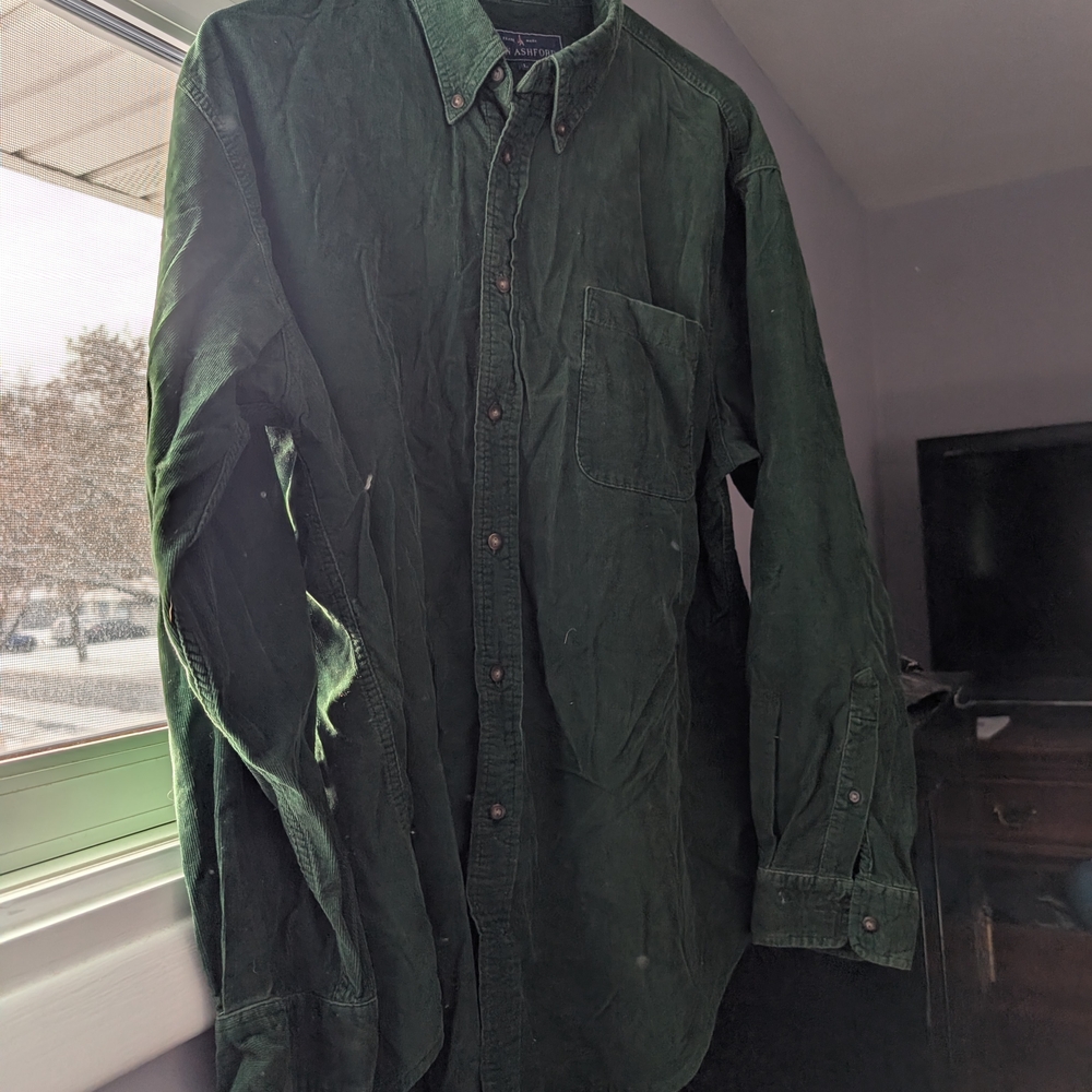 John Ashford Forest Green Casual Button Down Shirt